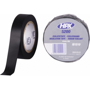 PVC ELEKTRIKU TEIP 15MM / 10M MUST ISOLEER 5200 HPX
