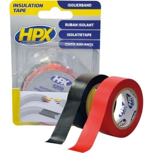 PVC ELEKTRIKU TEIP 19MM / 10M 2 TK MUST+ PUNANE ISOLEER HPX