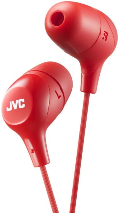 JVC HA-FX38-R-E Marshmallow Headphones Red