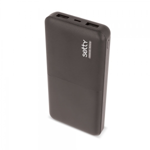 Setty  Power Bank 10000mAh Портативный аккумулятор 5V 2.1A + Micro USB Кабель Черный
