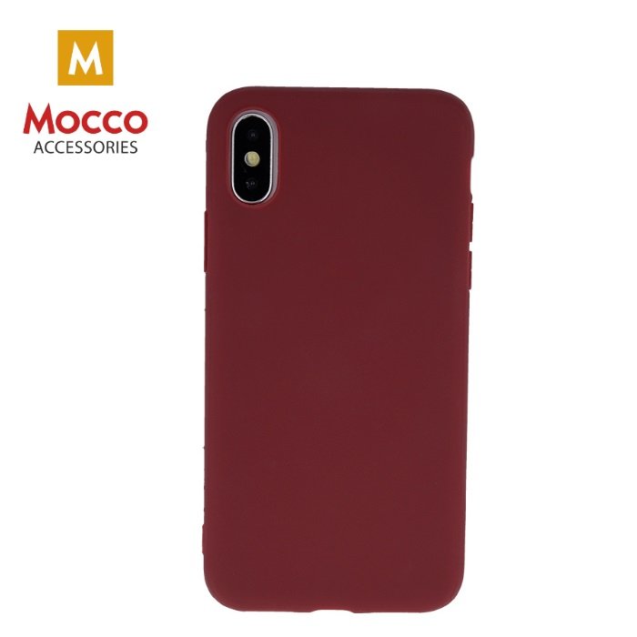 Mocco Ultra Slim Soft Matte 0.3 mm Silicone Case for Apple iPhone 11 Pro Max Dark Red