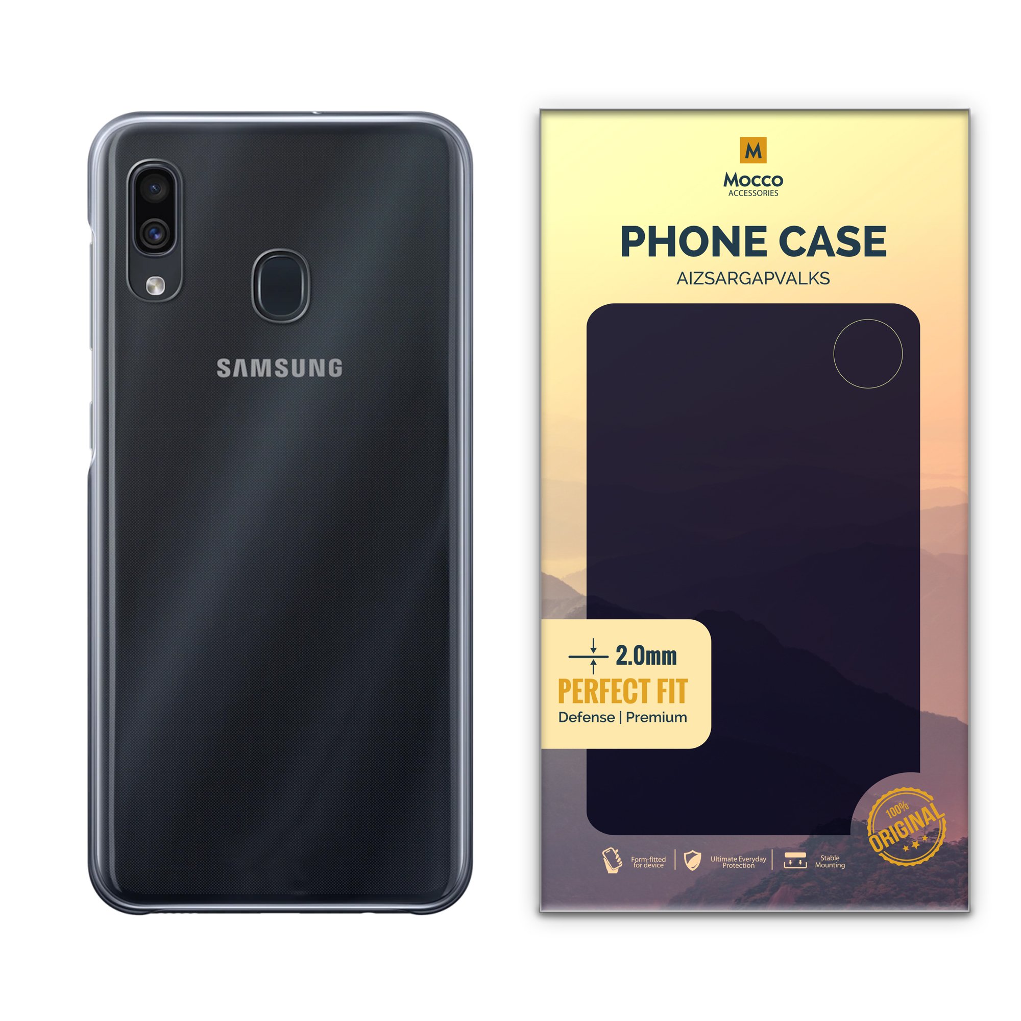 Mocco Original Clear Case 2mm Силиконовый чехол для Samsung A305 Galaxy A30 Прозрачный (EU Blister)