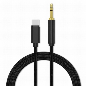 Mocco Textile Premium AUX Cable USB-C -> 3.5 mm 1m Black