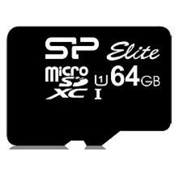 Silicon Power карта памяти microSDXC 64GB Elite + адаптер