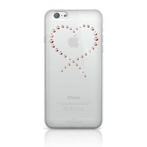 White Diamonds Eternity Crystal Case With Swarovski Crystals for Apple iPhone 6 / 6S Transparent With Gold Crystal