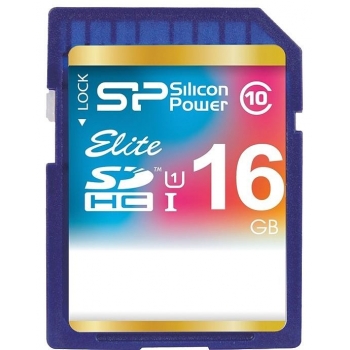 Silicon Power карта памяти SDHC 16GB Elite