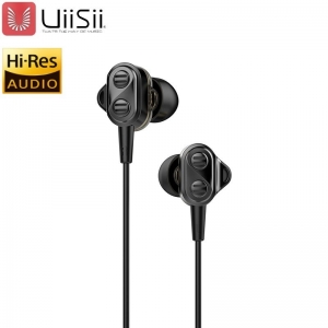 UiiSii Premium Hi-Res Original Earphones with Microphone and Volume Control / 3.5mm / 1.2m / Black
