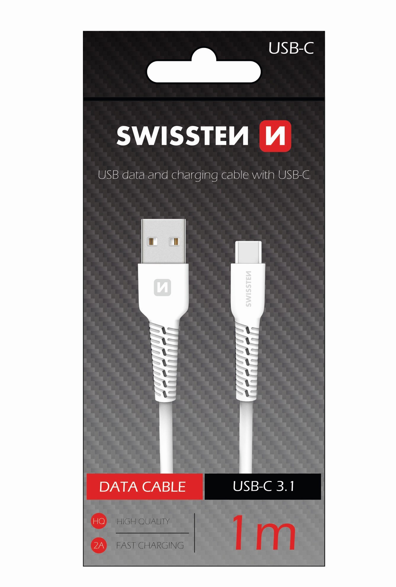 Swissten Basic Универсальный Quick Charge USB-C USB Кабель данных 1m Белый