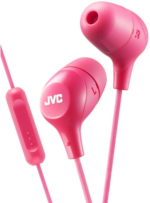 JVC HA-FX38M-P-E Marshmallow наушники с пультом и микрофоном Pозовый