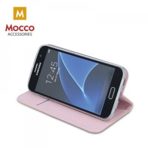 Mocco Smart Carbon Book Case For Apple iPhone X Pink