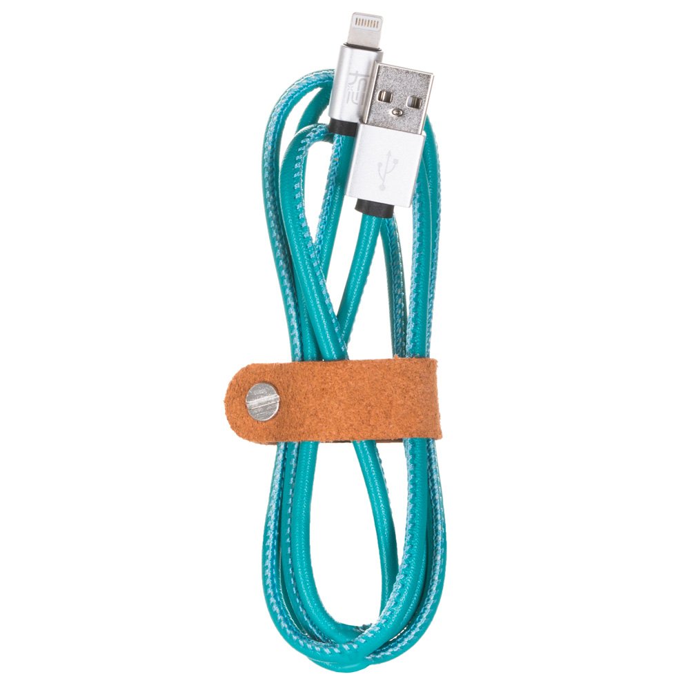 Maoxin Leather Data Line Lightning MD818ZM/A / 2.4A / USB Data And Сharging Сable 1m Blue (EU Blister)