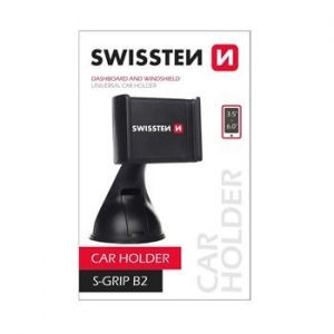 Swissten S-GRIP B2 Premium Универсальный держатель с 360 ротацией на стекло Для устройств 3.5'- 6.0' дюймов Черный