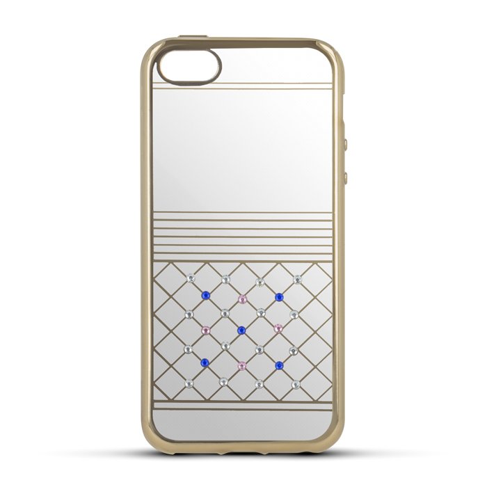 Beeyo StarDust Silicone Back Case With Diamonds  For Apple iPhone 6 / 6S Gold