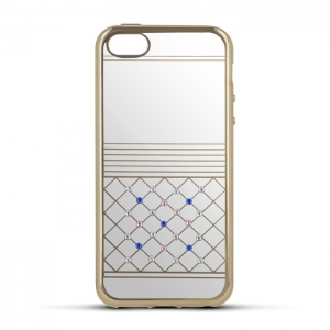 Beeyo StarDust Силиконовый Чехол С Алмазиками для Apple iPhone 6 / 6S Золотой
