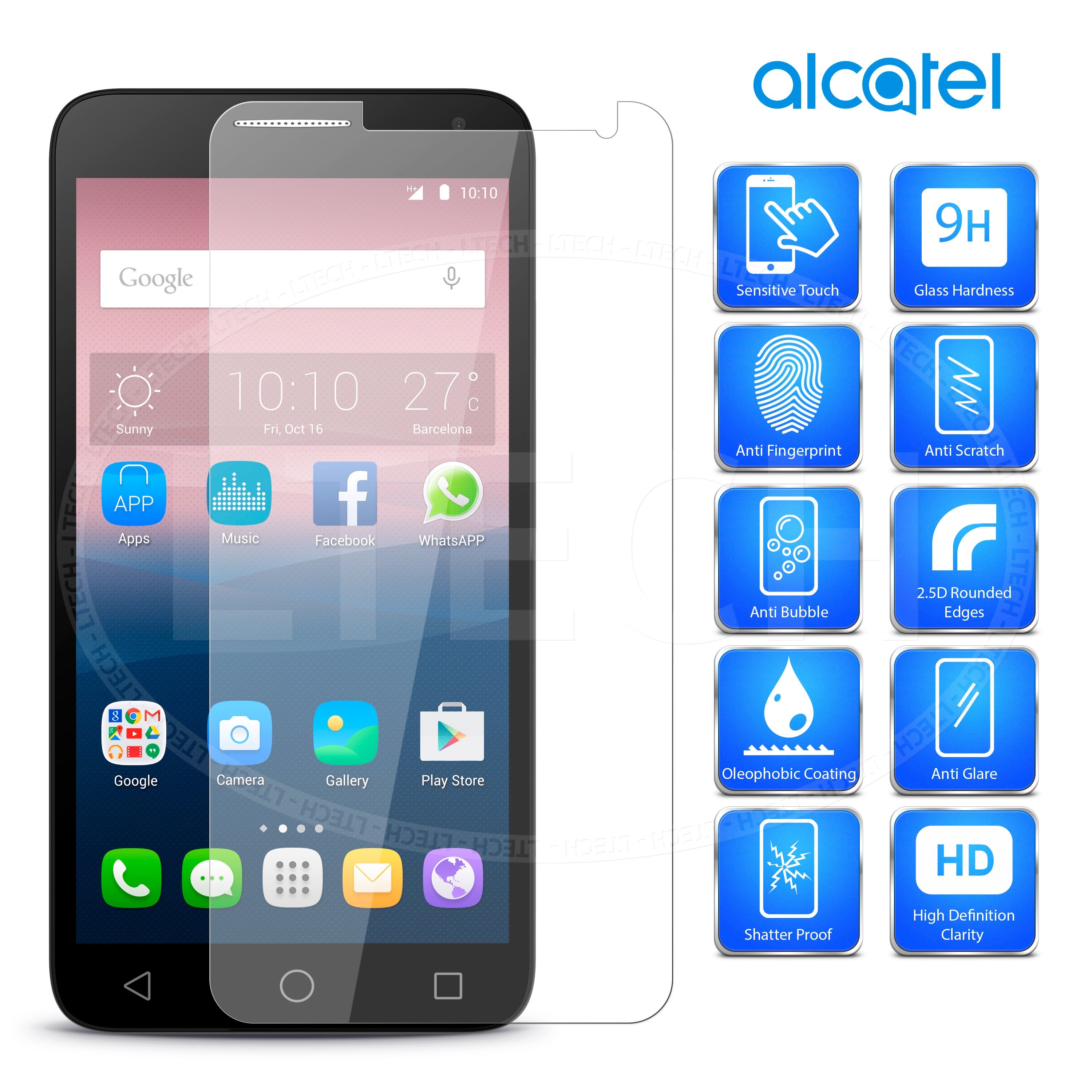 Tempered Glass Premium 9H Screen Protector Alcatel Pixi 4 (4.0") (4034D)