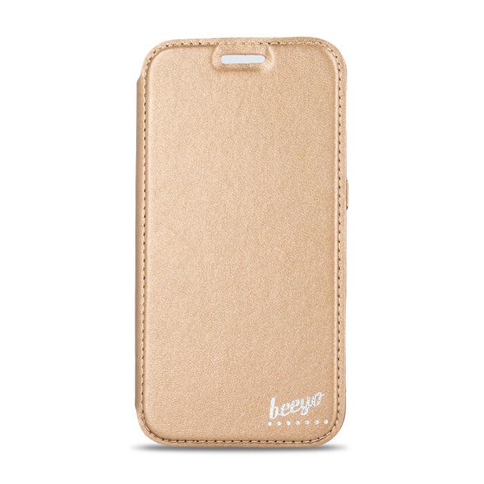 Beeyo Glamour Book Case For LG K100 K3 Gold
