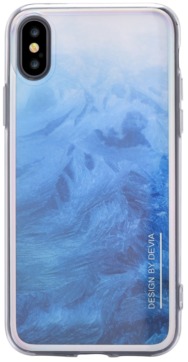 Devia Landscape Silicone Back Case For Apple iPhone X / XS Blue