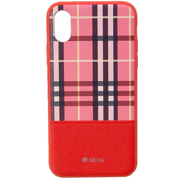 Devia Lattice Silicone Back Case For Apple iPhone X / XS Red