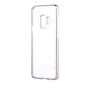 Devia Glitter Soft Silicone Back Case For Samsung G965 Galaxy S9 Plus Transparent - Gold
