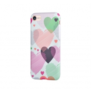 Devia Vivid Silicone Back Case With Hearts For Apple iPhone 7 Plus / 8 Plus