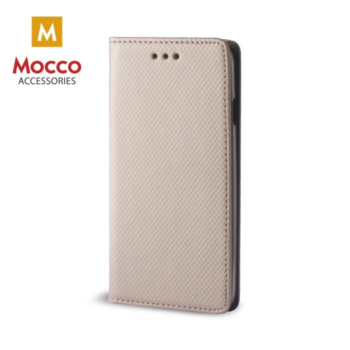 Mocco Smart Magnet Book Case For Huawei Y7 / Y7 Prime (2018) Gold