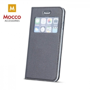 Mocco Smart Look Case Чехол Книжка с окошком для телефона Xiaomi Redmi Note 3 Серый