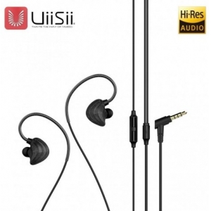 UiiSii CM5-L Premium Hi-Res Original Sport Earphones with Microphone and Volume Control / 3.5mm / 1.2m / Black