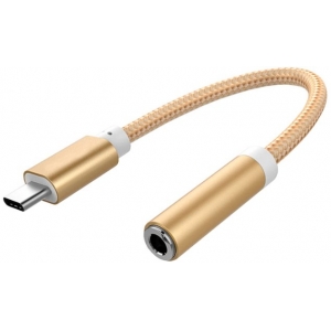 Mocco 3.5 mm to USB-C Audio Adapter for phones Gold