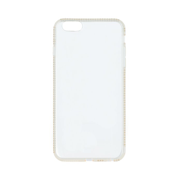 Beeyo Diamond Frame Силиконовый Чехол для Apple iPhone 6 Plus Прозрачный - Золотой