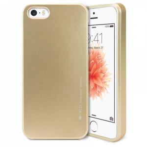 Mercury i-Jelly Back Case Strong Silicone Case With Metallic Glitter for  Apple iPhone X / XS Gold