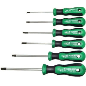 6-OS. TORX KRUVIKEERAJATE KOMPL. T10-T40. MOSIV ERITERAS. KOMPOSIIT 2K PEA BEARGRIP