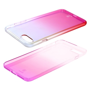 Baseus Glaze Case Impact Silicone Case for Samsung G955 Galaxy S8 Plus Transparent - Pink