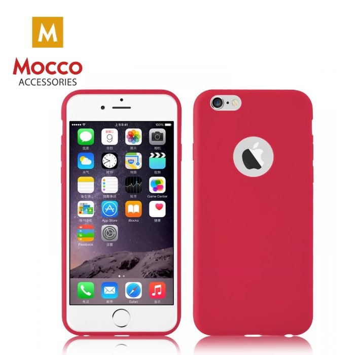 Mocco Ultra Slim Soft Matte 0.3 mm Silicone Case for Samsung G920 Galaxy S6 Red