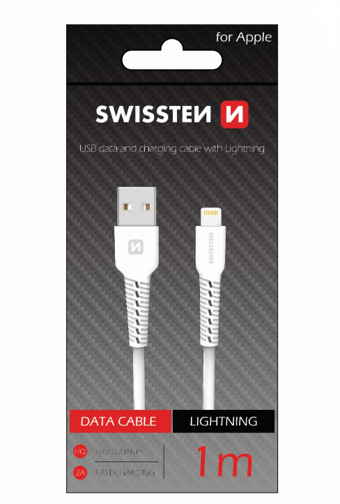 Swissten Basic Fast Charge 3A Lightning (MD818ZM/A) Data and Charging Cable 1m White