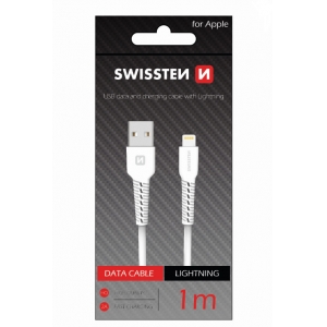 Swissten Basic Fast Charge 3A Lightning (MD818ZM/A) Кабель Для Зарядки и Переноса Данных 1m Белый