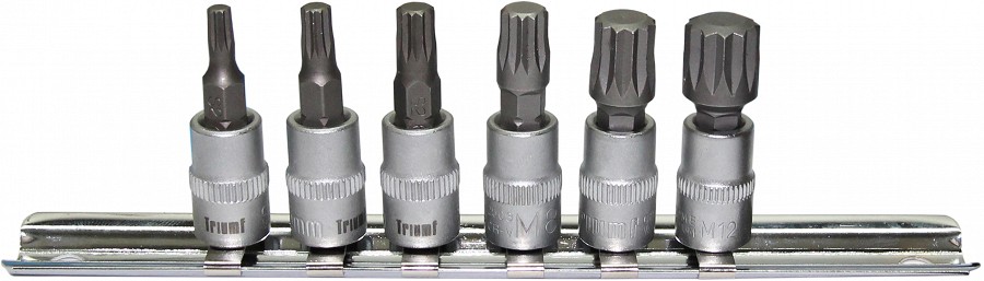 6-OS. 1 / 4" 12-TÄHIK PADRUNOTSIKUTE KOMPL. M4-M12. SIINIL TRIUMF