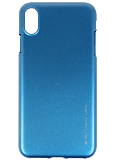 Mercury i-Jelly Back Case Strong Silicone Case With Metallic Glitter for  Apple iPhone XS MAX Blue