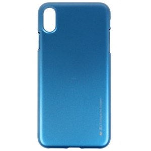 Mercury i-Jelly Back Case Strong Silicone Case With Metallic Glitter for  Apple iPhone XS MAX Blue
