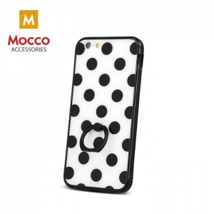 Mocco Ring Dots Silicone Back Case for Samsung G920 Galaxy S6 Black - White