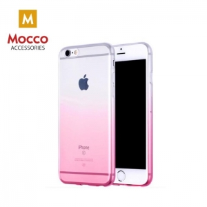 Mocco Gradient Силиконовый чехол С переходом Цвета Samsung G925 Galaxy S6 Edge Прозрачный - Розовый