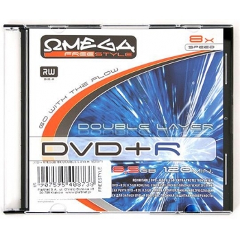 Omega Freestyle DVD+R DL Double Layer printable 8,5GB 8x karbis