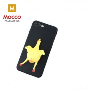 Mocco 4D Silikone Back Case With Soft Chicken For Mobile Samsung A320 Galaxy A3 (2017) Black