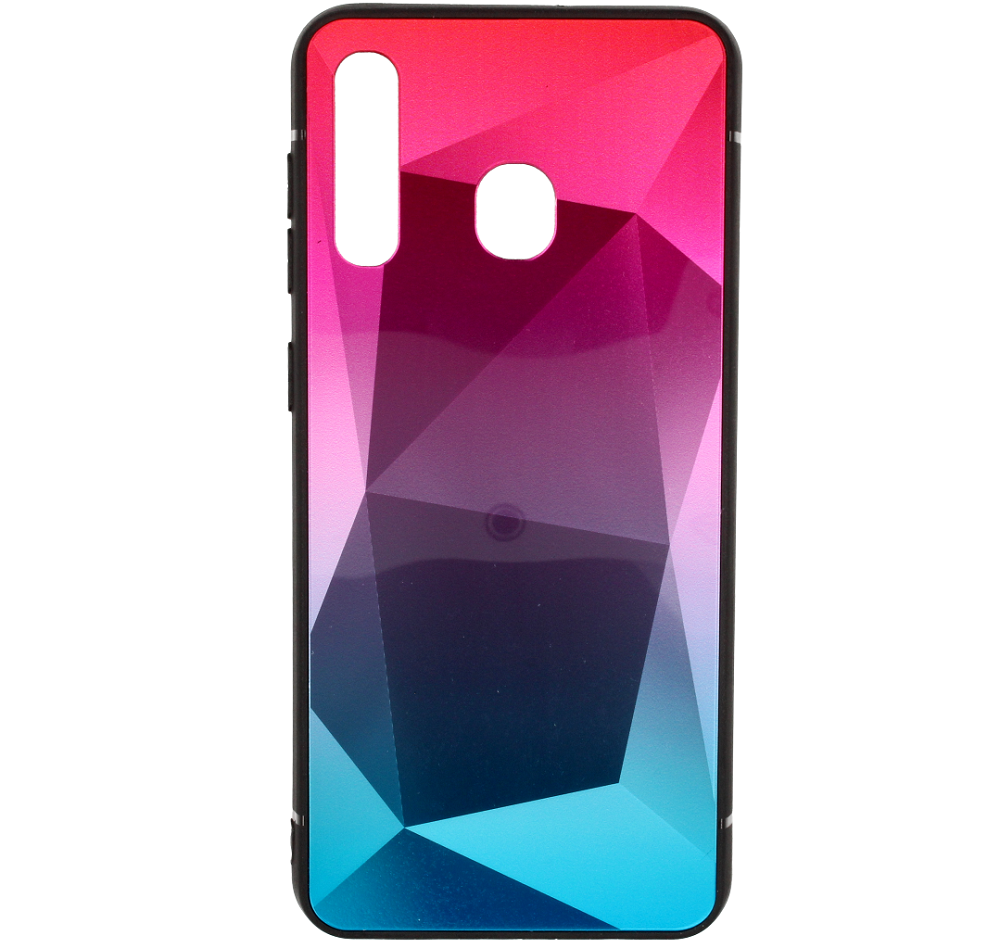 Mocco Stone Ombre Back Case Silicone Case With gradient Color For Apple iPhone X / XS Pink - Blue