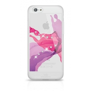 White Diamonds Liquid Plastic Case With Swarovski Crystals for Apple iPhone 6 / 6S Transparent - Pink