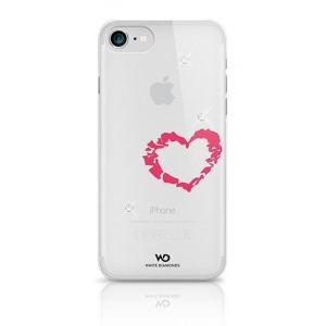 White Diamonds Lipstick Heart Case With Swarovski Crystals for Apple iPhone 6 / 6S Transparent