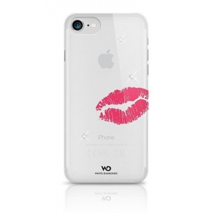 White Diamonds Lipstick Kiss Case With Swarovski Crystals for Apple iPhone 6 Plus Transparent