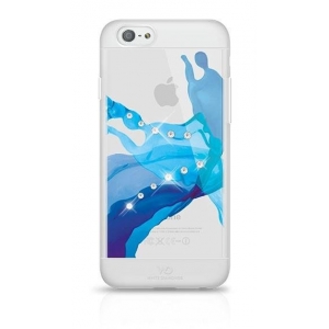 White Diamonds Liquid Plastic Case With Swarovski Crystals for Apple iPhone 6 / 6S Transparent - Blue