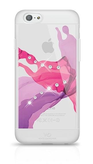 White Diamonds Liquid Plastic Case With Swarovski Crystals for Samsung G920 Galaxy S6 Transparent - Pink