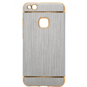 Mocco Exclusive Crown Back Case Silicone Case With Golden Elements for Apple iPhone 6 Plus Grey