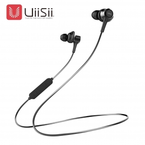 UiiSii BT-260 Bluetooth 4.1 Stereo Wireless Sports Earphones With Remote Control / IPX4 Waterproof / Magnetic Connection / Black